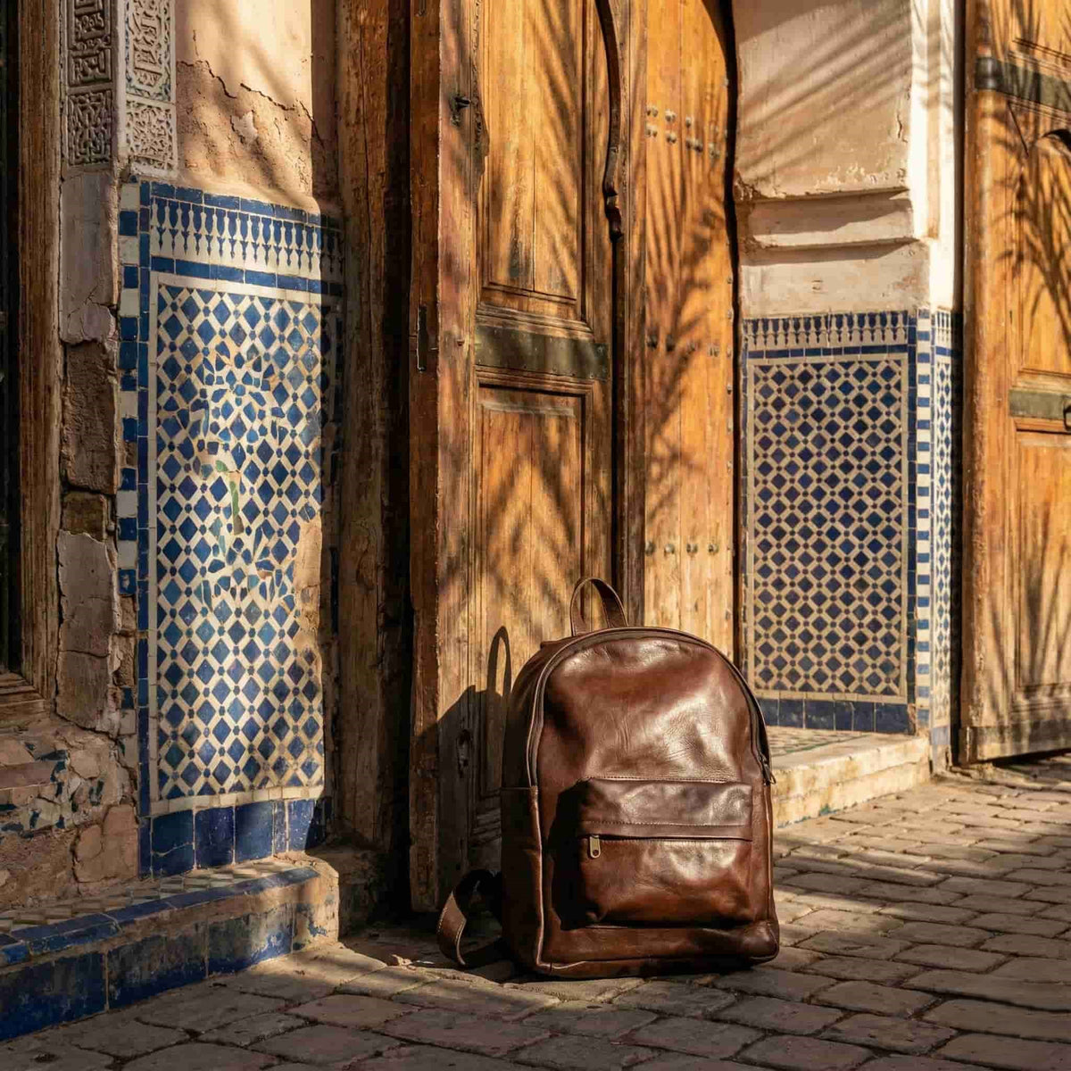 Minimalist Leather Backpack – Slim Everyday Daypack